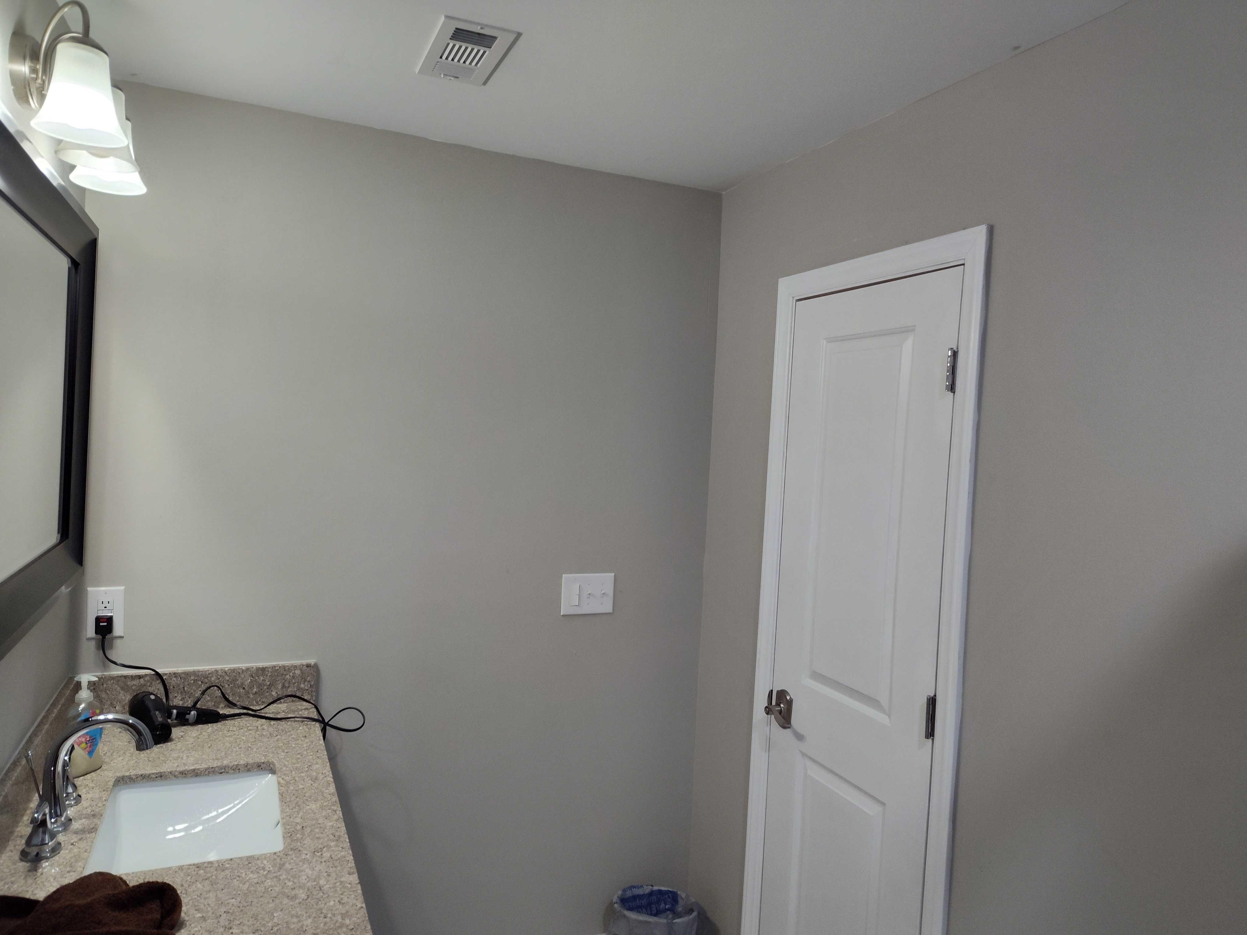 No towel racks or hooks in bathroom.  Poor grout and caulk job that made all look dirty...needs clean-up.