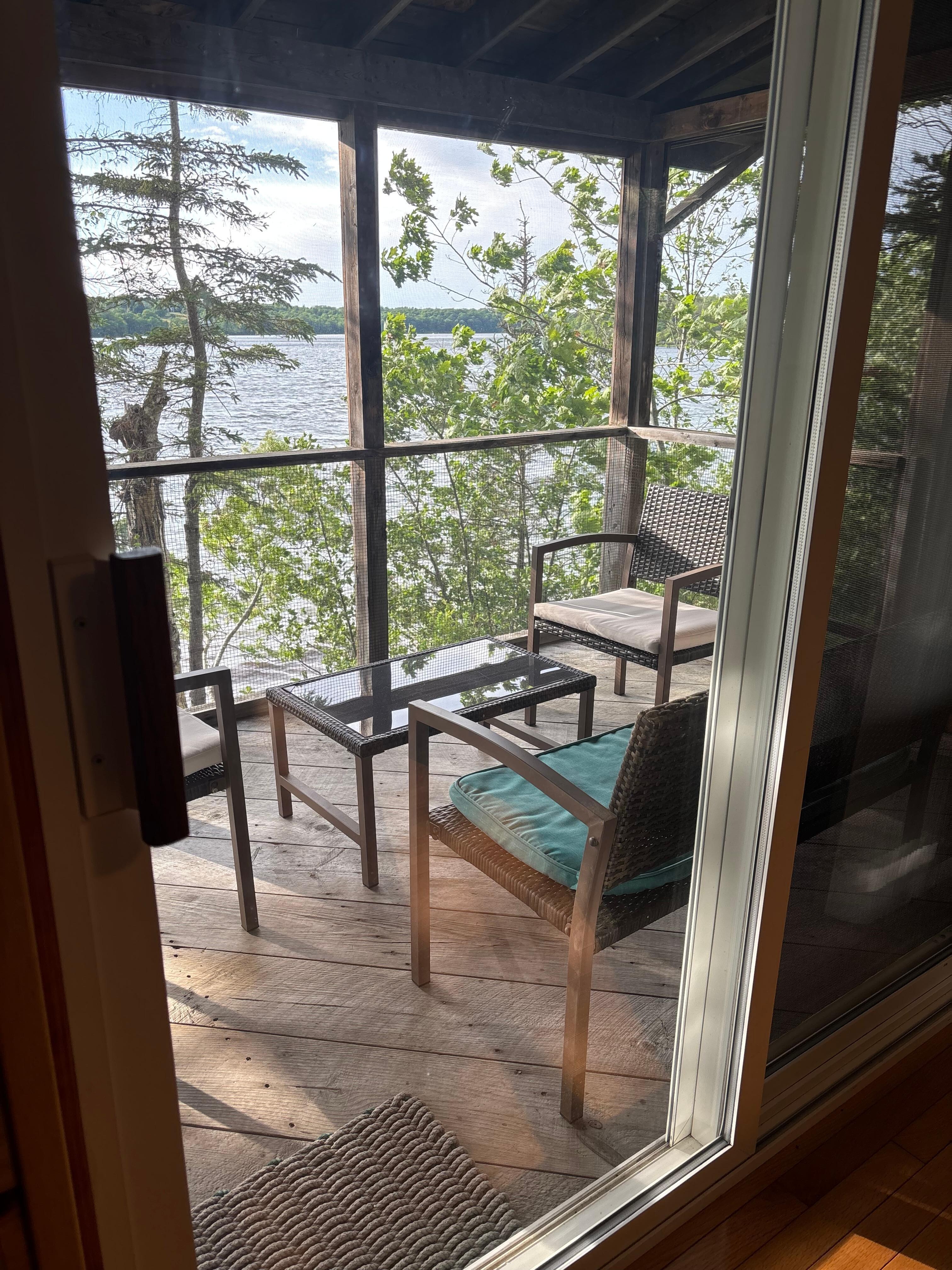 Spent 80% of waking hours on the screened porch. 