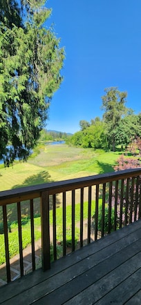 View from the balcony of guest suite (where you'll stay)