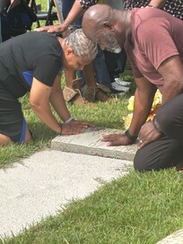 Donnell and me talking to our mom and brother Cecil