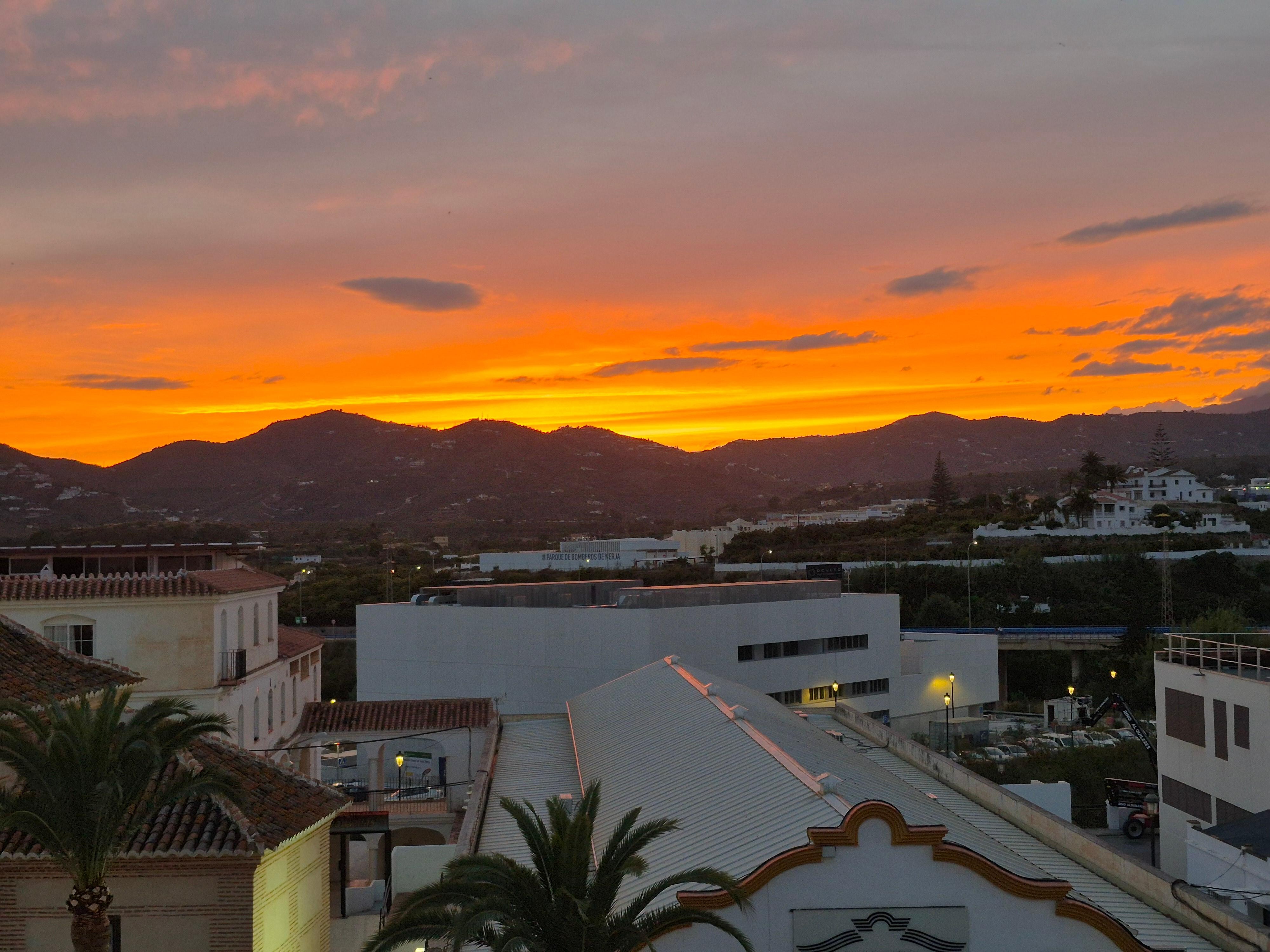 Sunset.