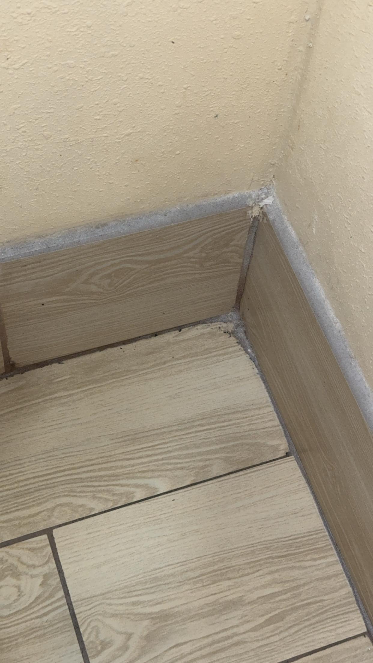 Bathroom floor dirty 