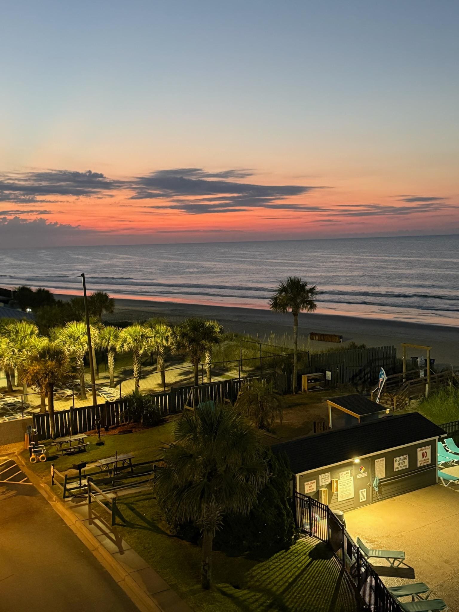 Sunrise from the balcony 