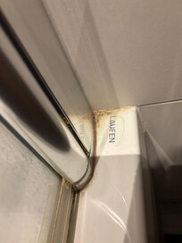 Dirty shower.