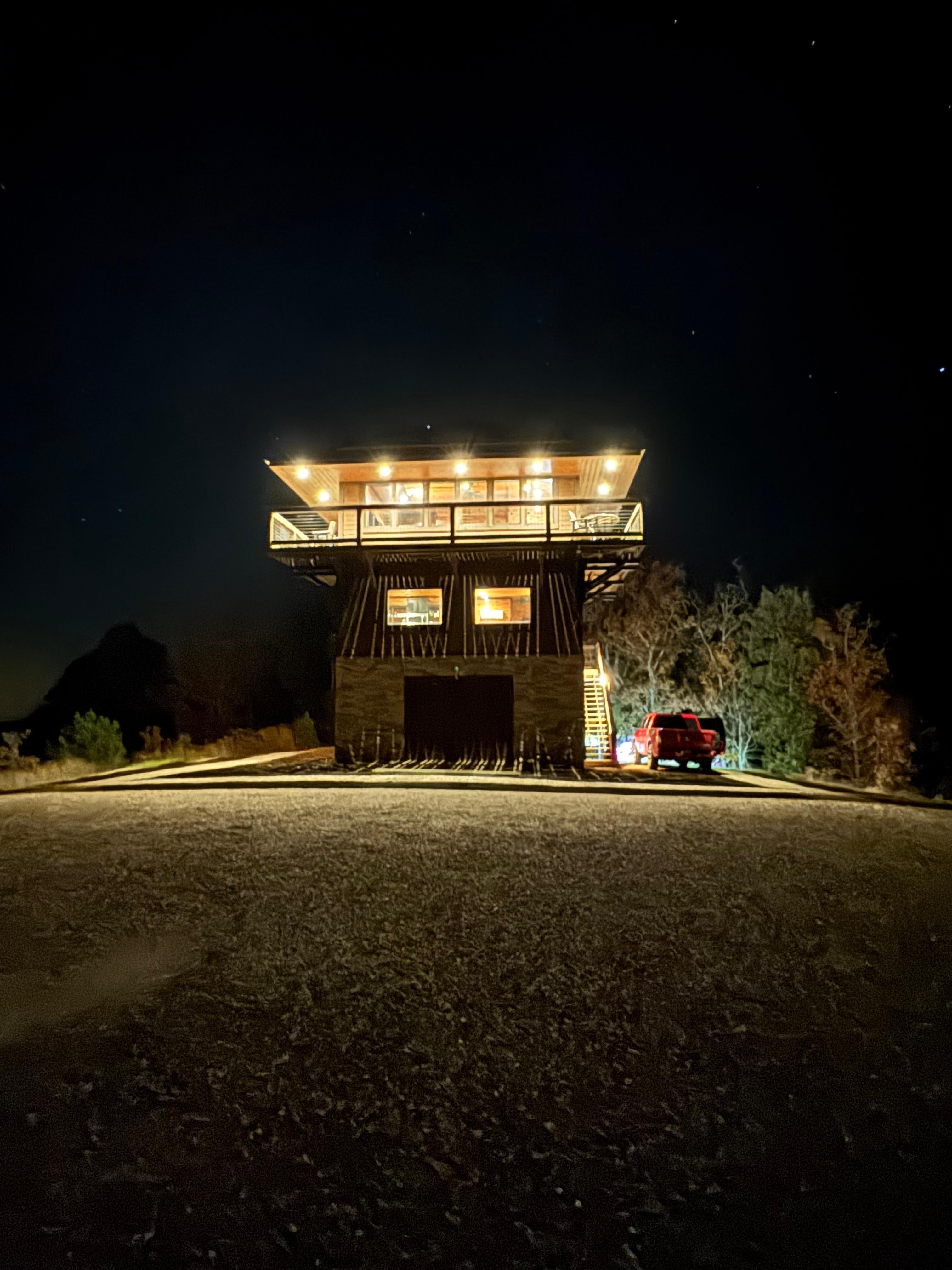 Beautiful lit up at night 