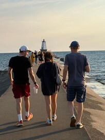 Walked down the pier to the lighthouse to see the sunset. It's a short drive from the house.