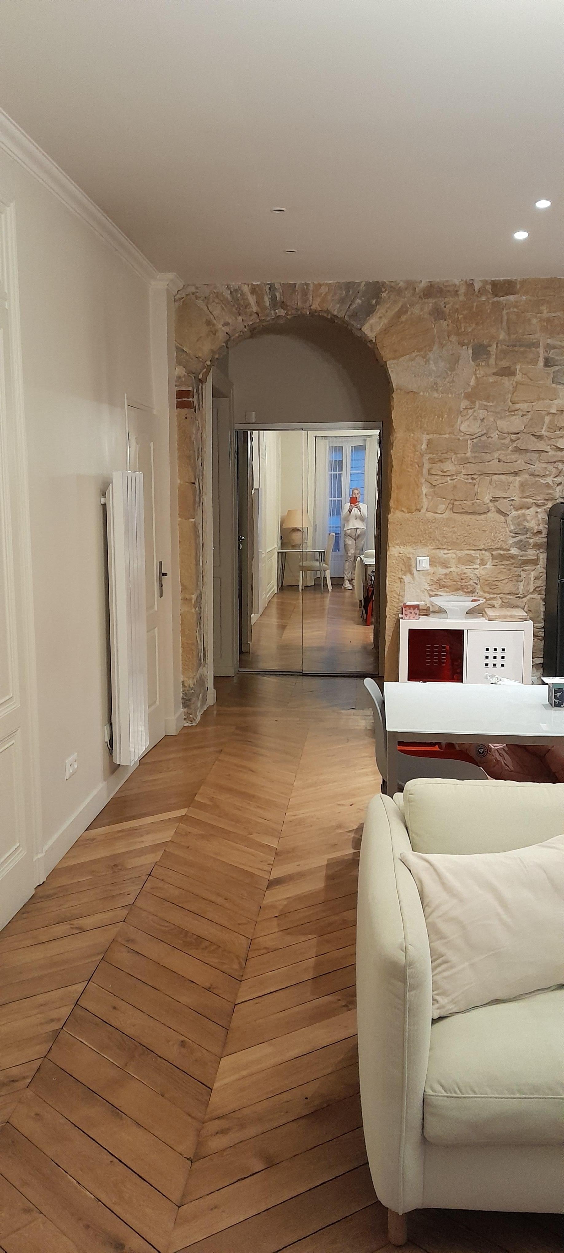 Hallway to bedroom and bathroom 