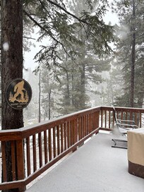 Backside of deck after first snowfall