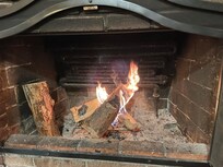 Fire in the fireplace 🔥