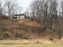 View from the river up to the house.