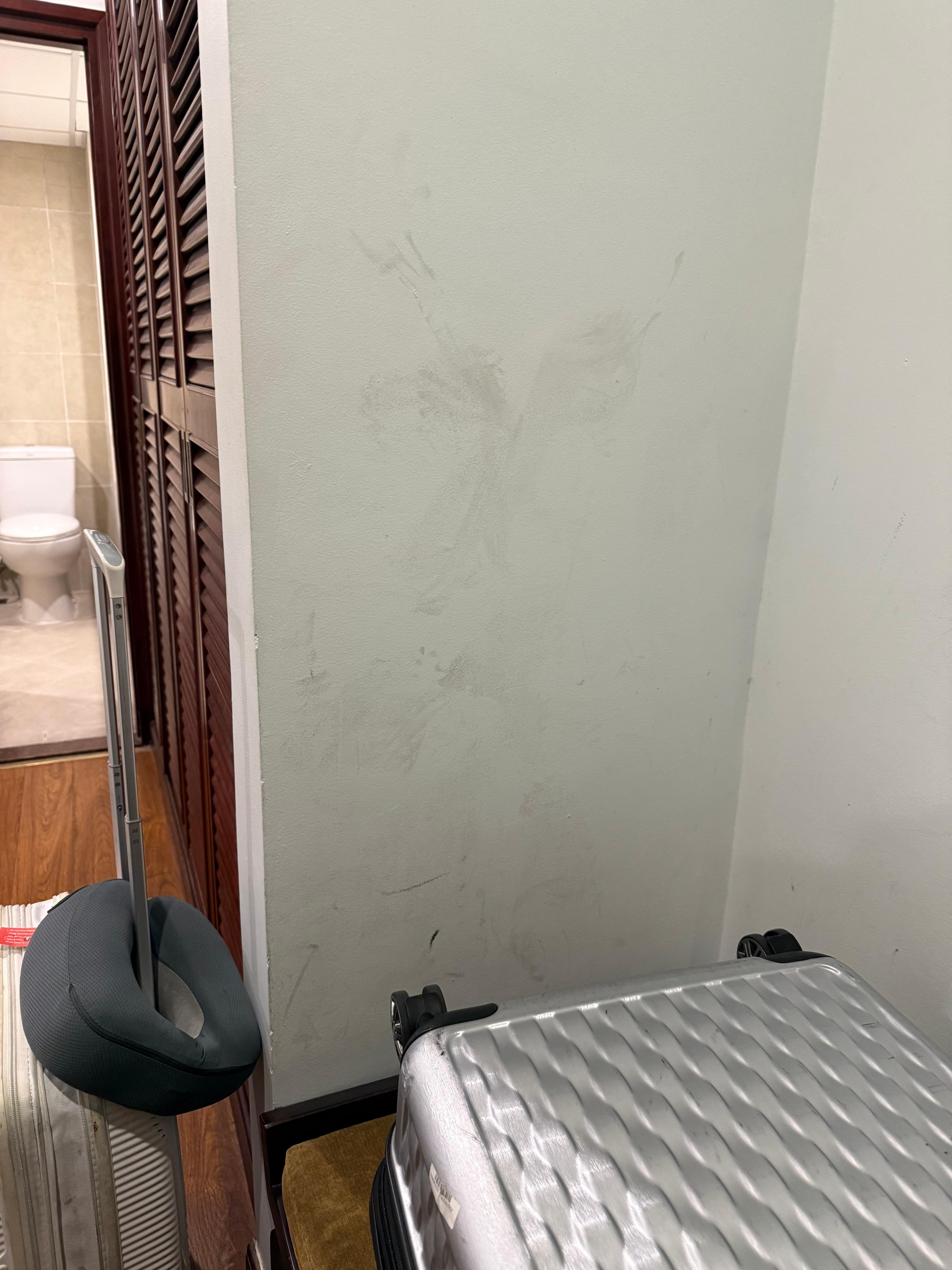 Dirt marks all over the walls