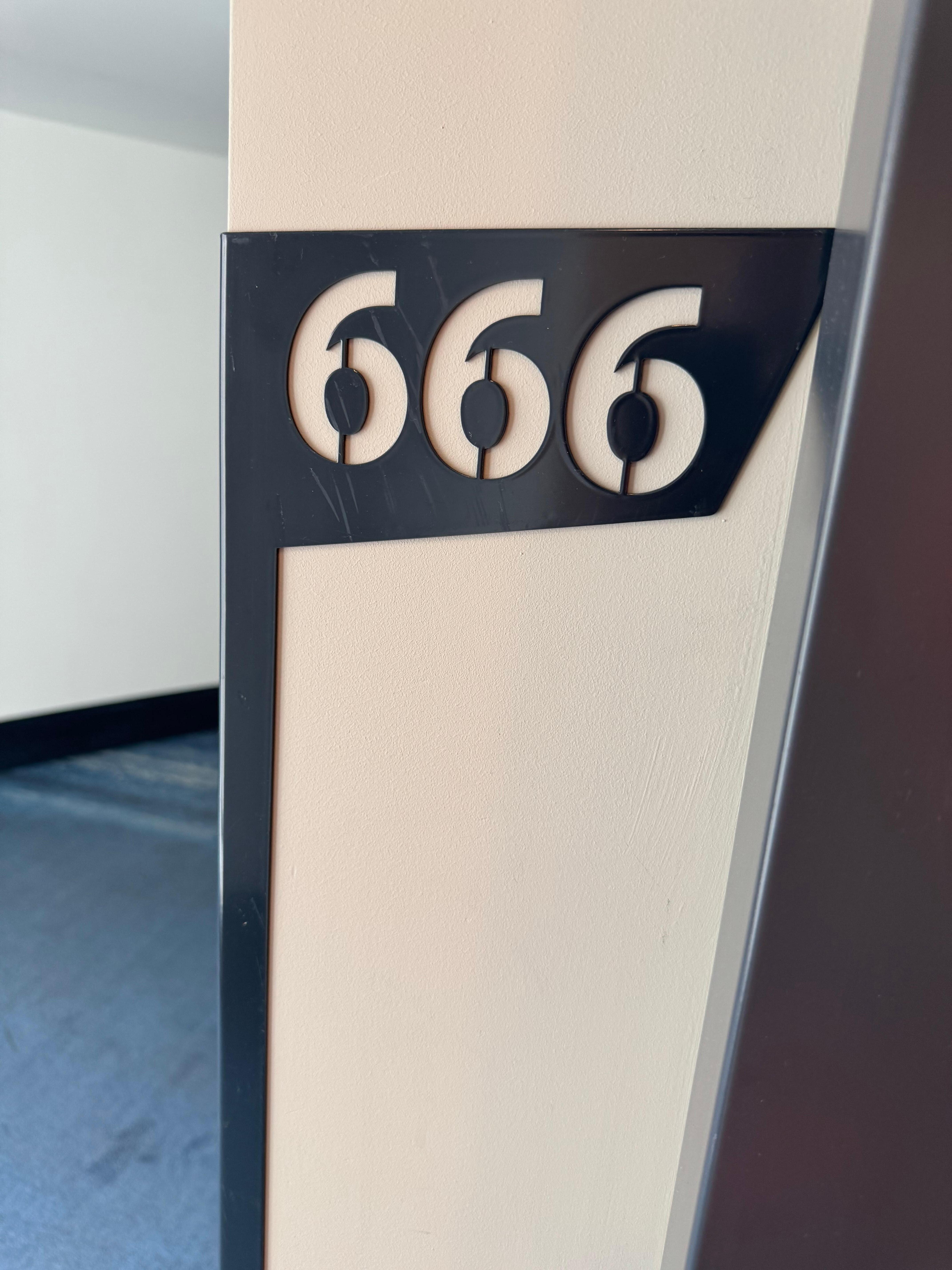 We had the number of the beast room! 