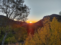 View of sunrise in RMNP.