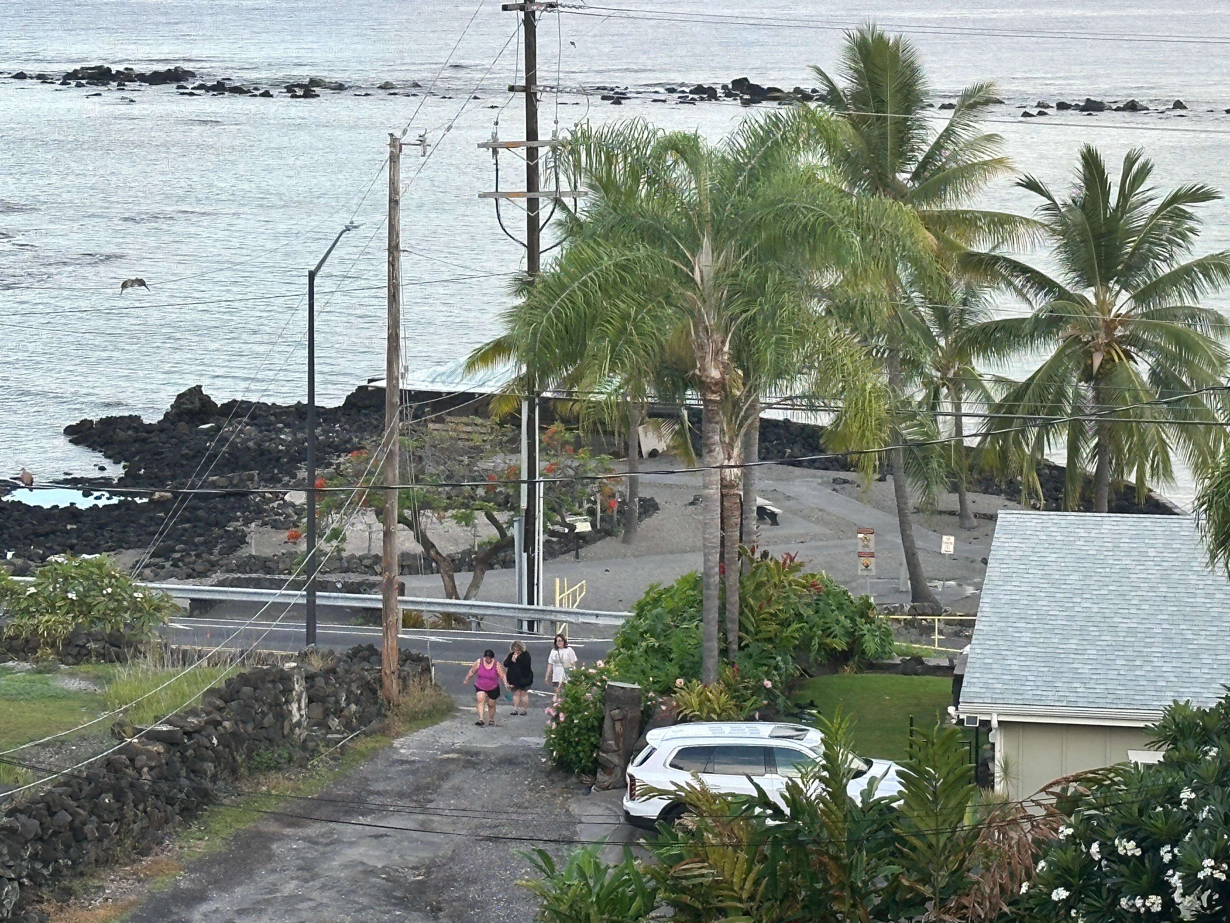 View of water from top balcony 