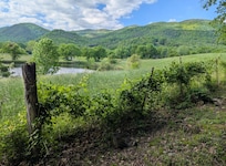 Pond & mountains view