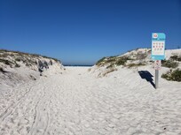 Sand dunes on the way to the ocean