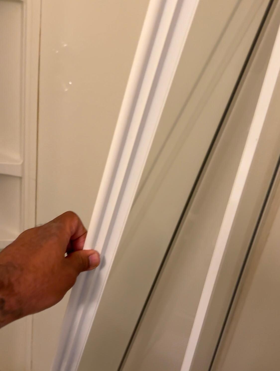 These glass was not properly secure and would move up and down