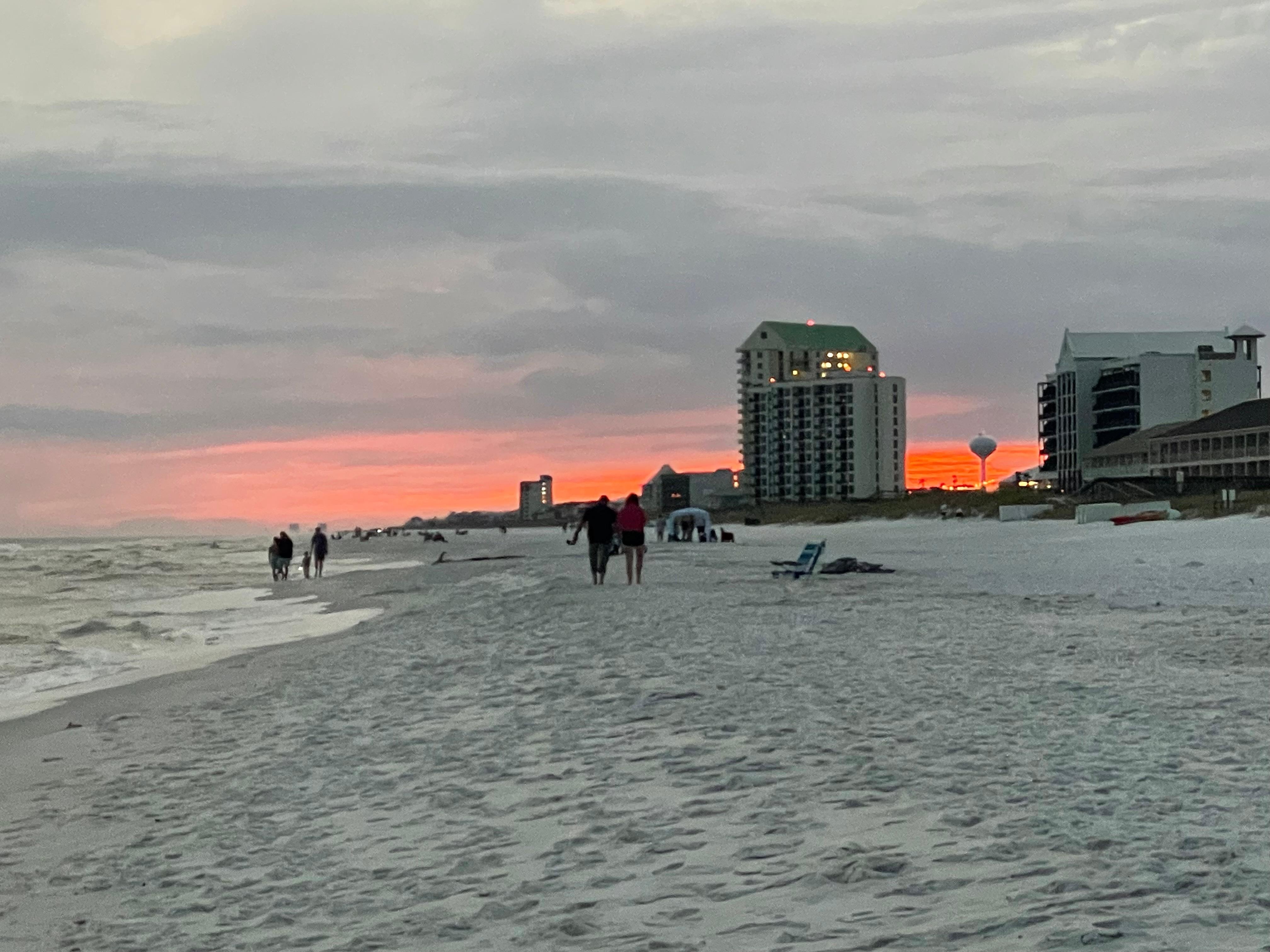 Sunset from balcony. 