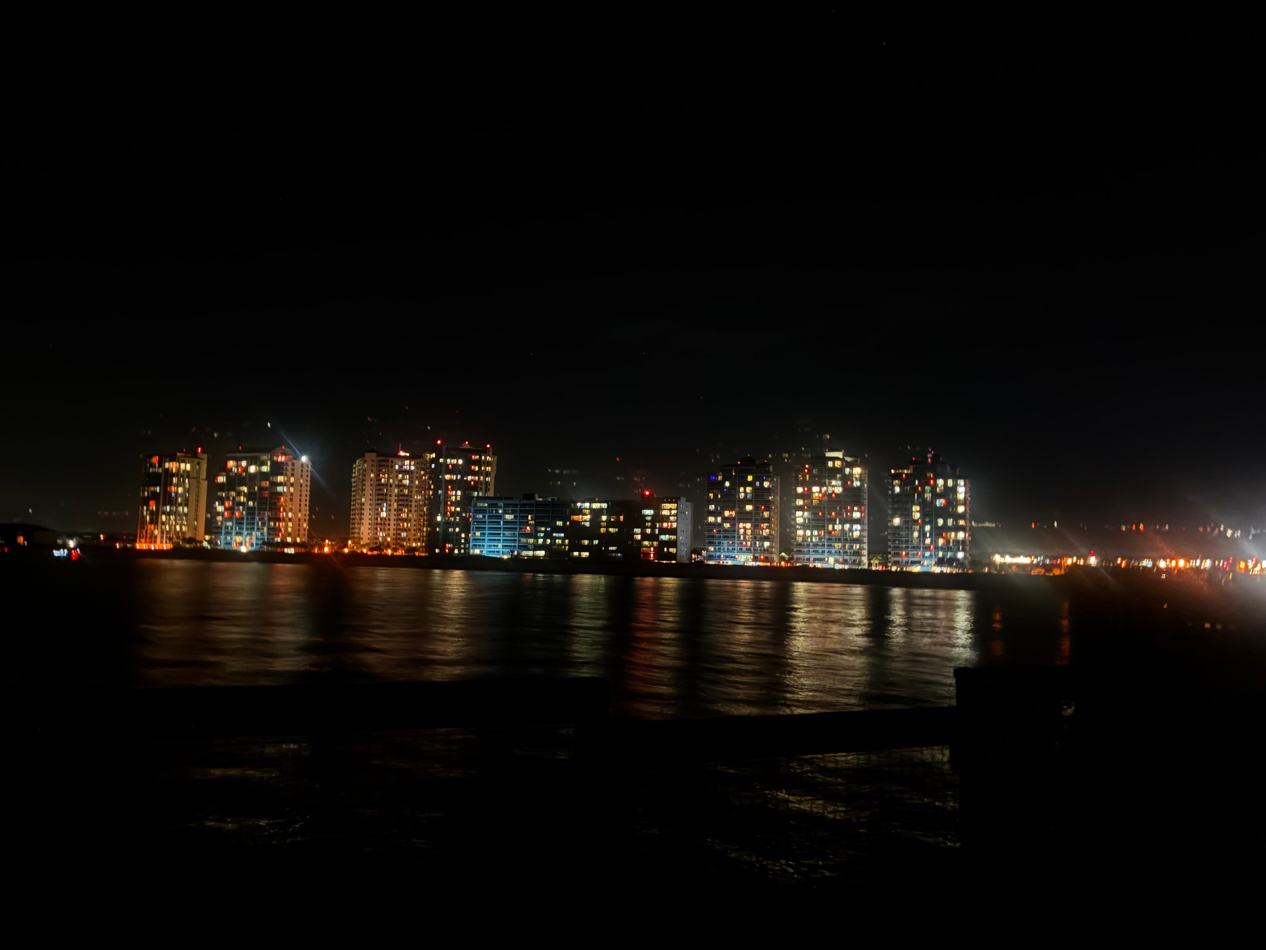 Buildings from the pier.  Condo is 2nd from left 