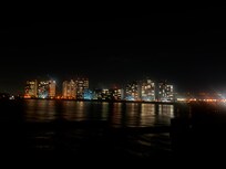 Buildings from the pier. Condo is 2nd from left