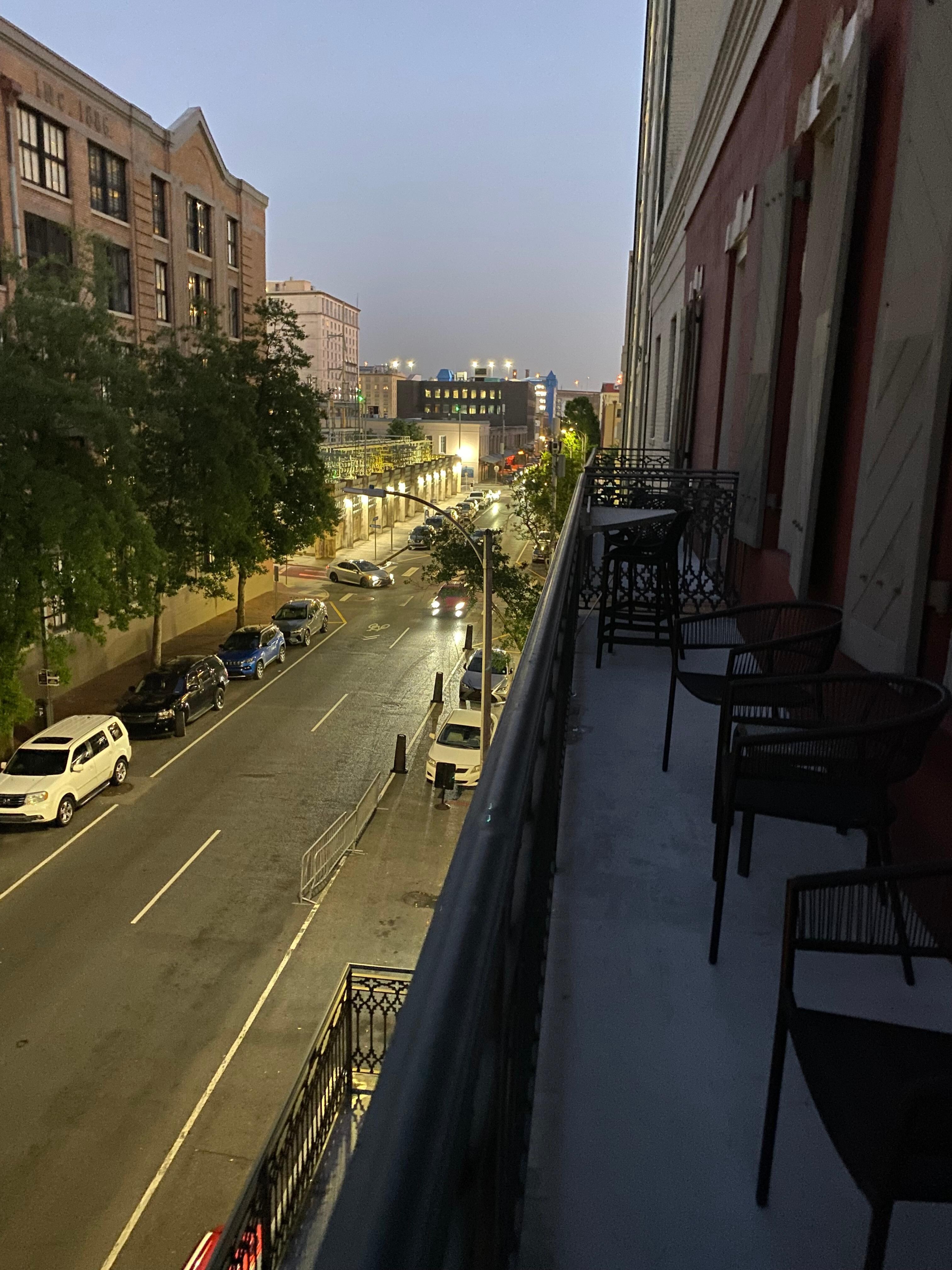 View from the balcony. 