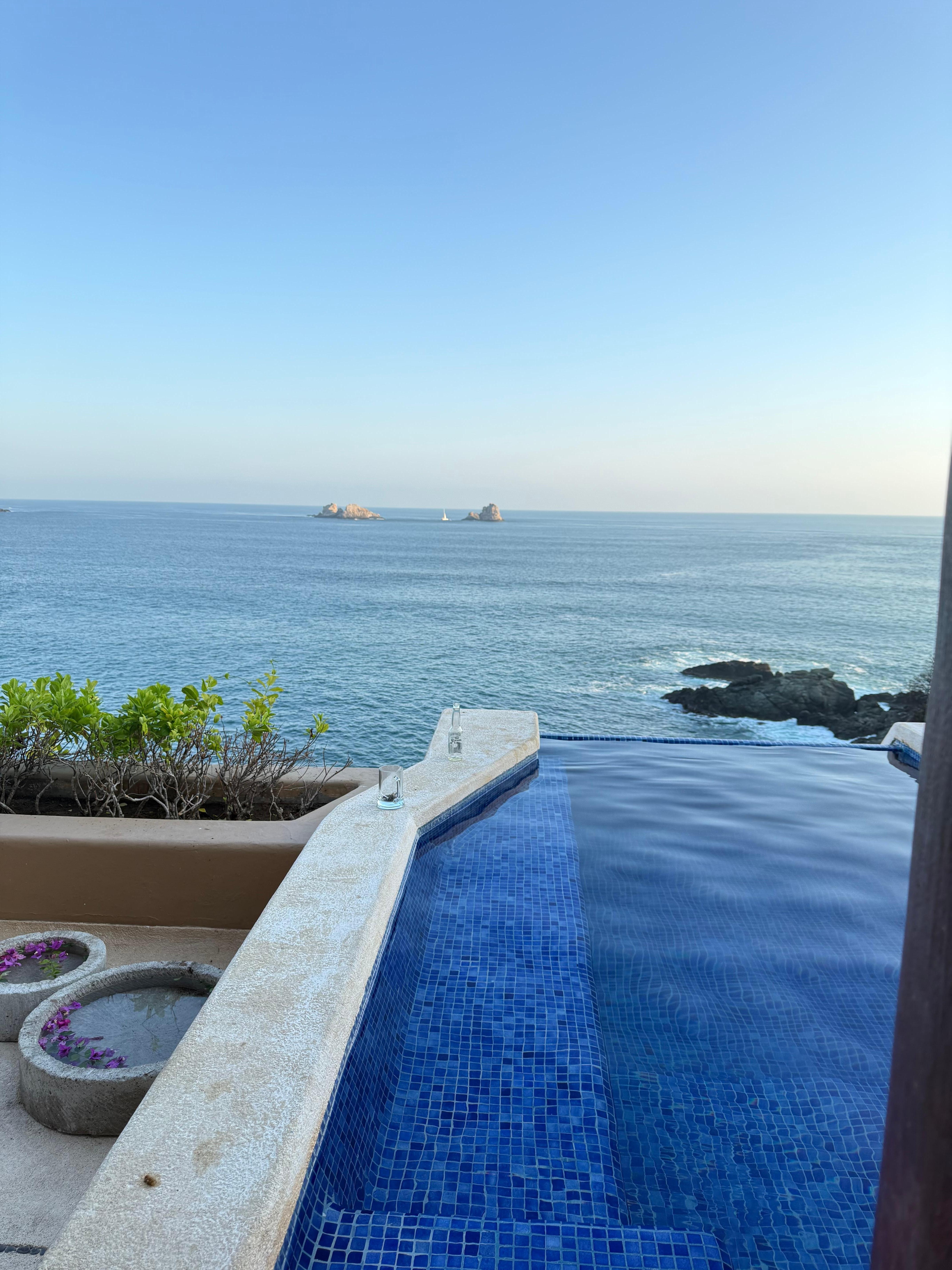 La alberca privada limpia y con vista hermosa