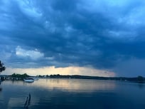 Storm clouds over Lake Murray