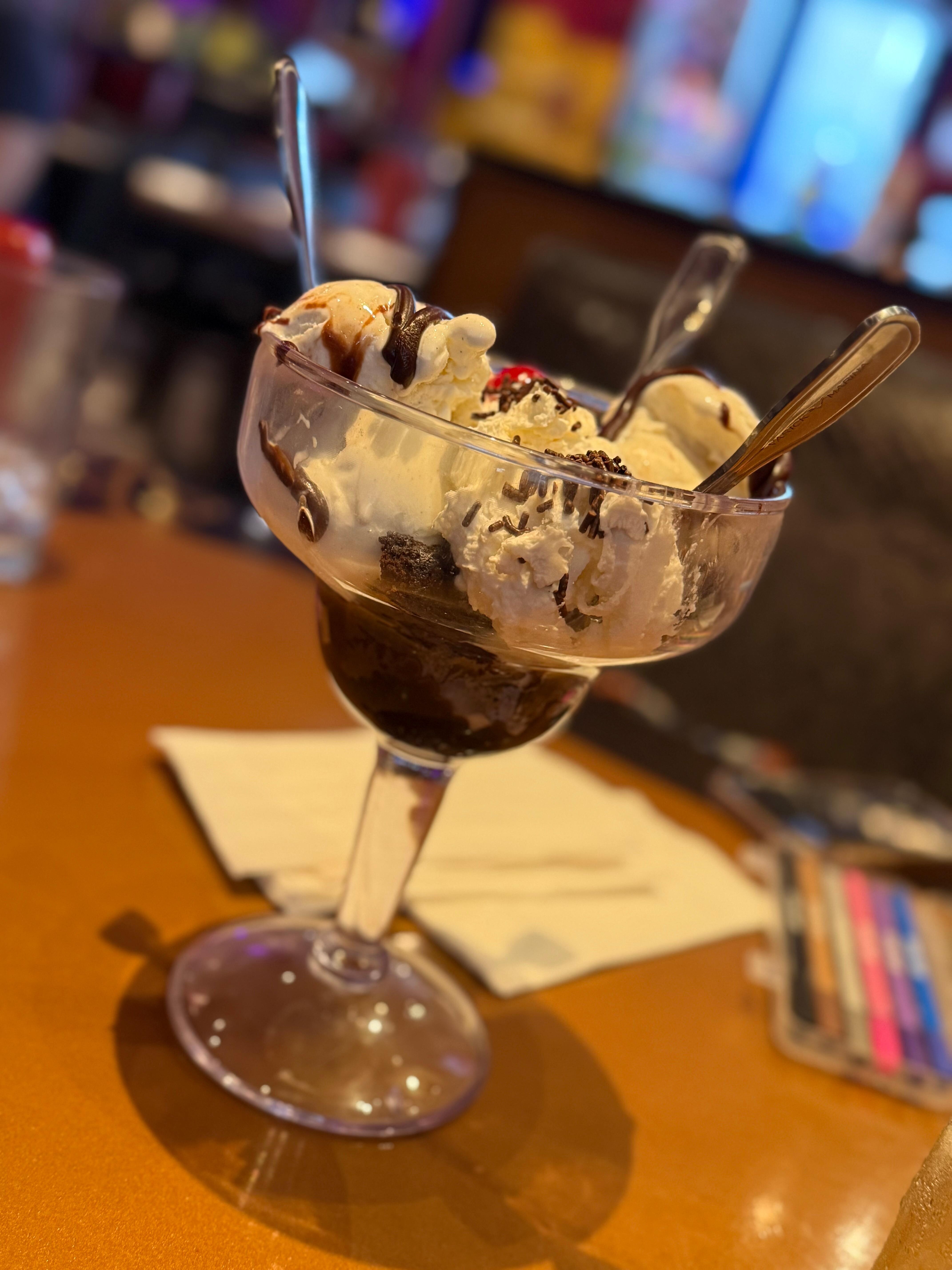 Complimentary dessert at HRC