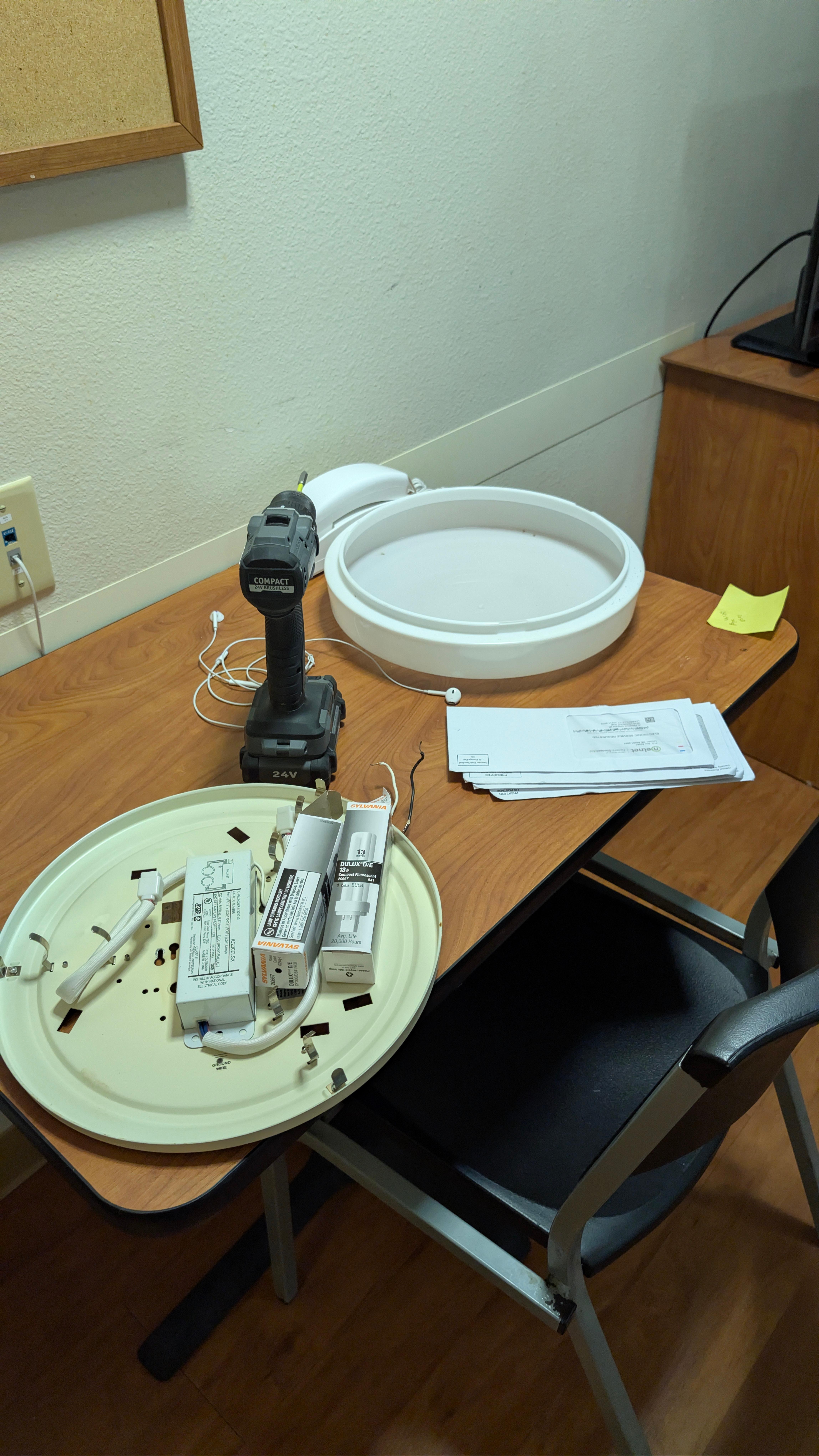 Maintenance tools left behind