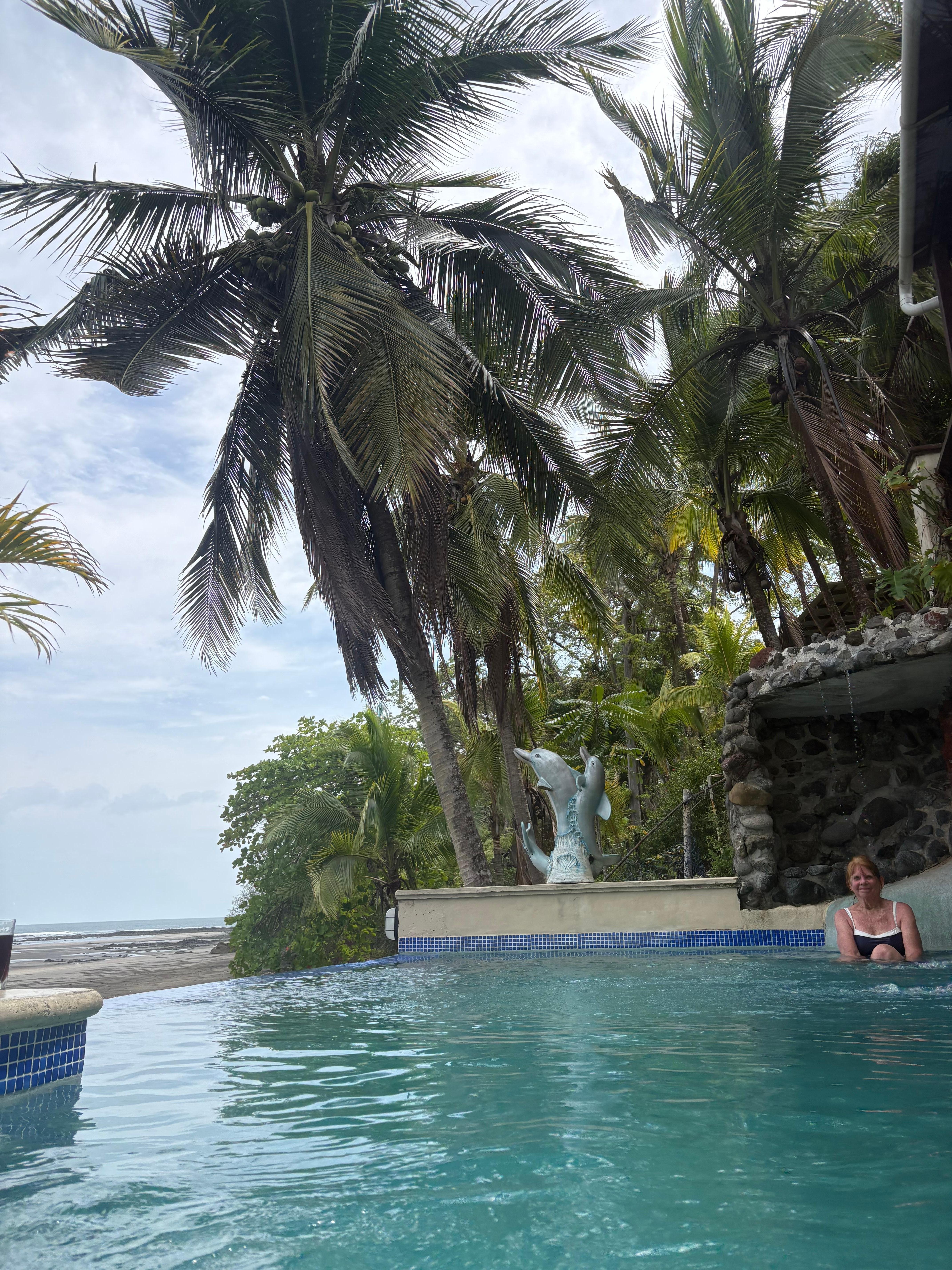 Great grotto in infinity pool
