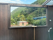 View from our room with the train