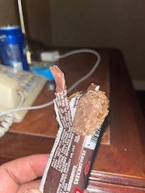 Old candy bar from the mini fridge