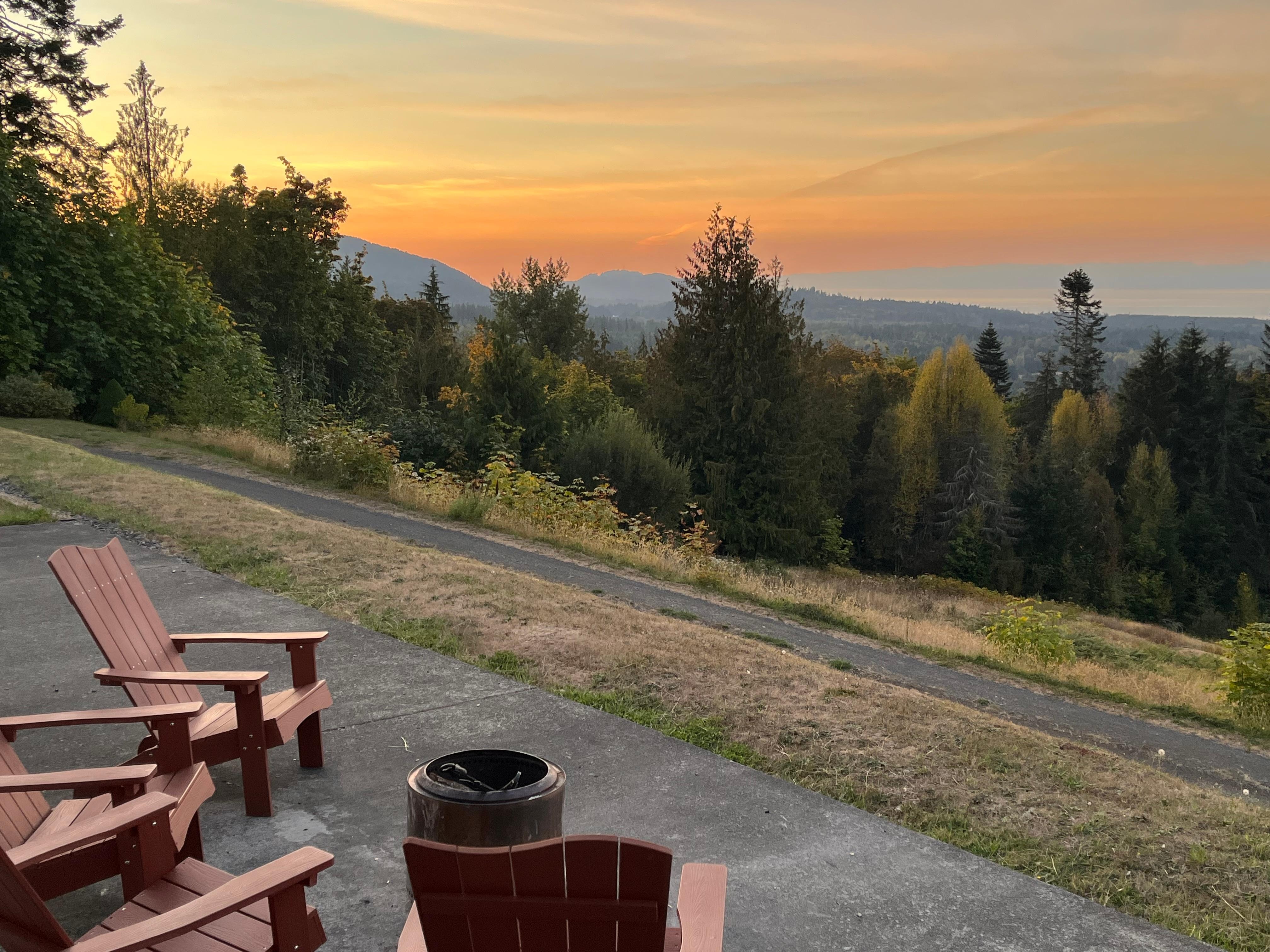 Fire pit and view