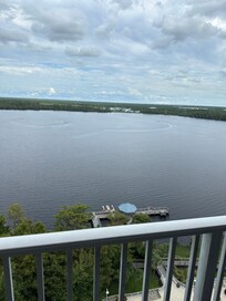 View of the lake from the balcony.