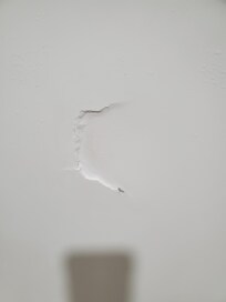 Unsealed hole in shower