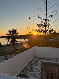 The view from our balcony at sunset