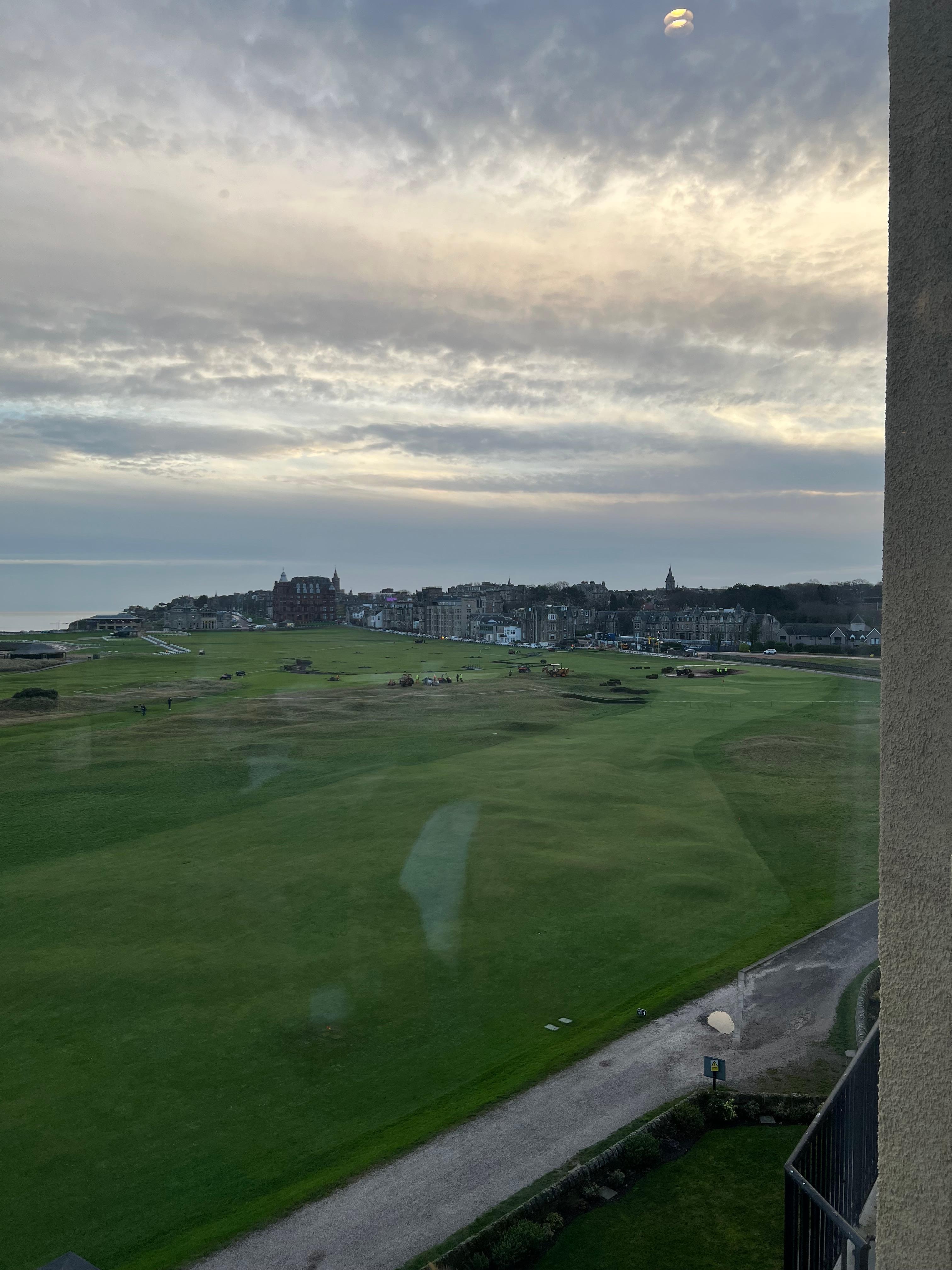View of old course at breakfast