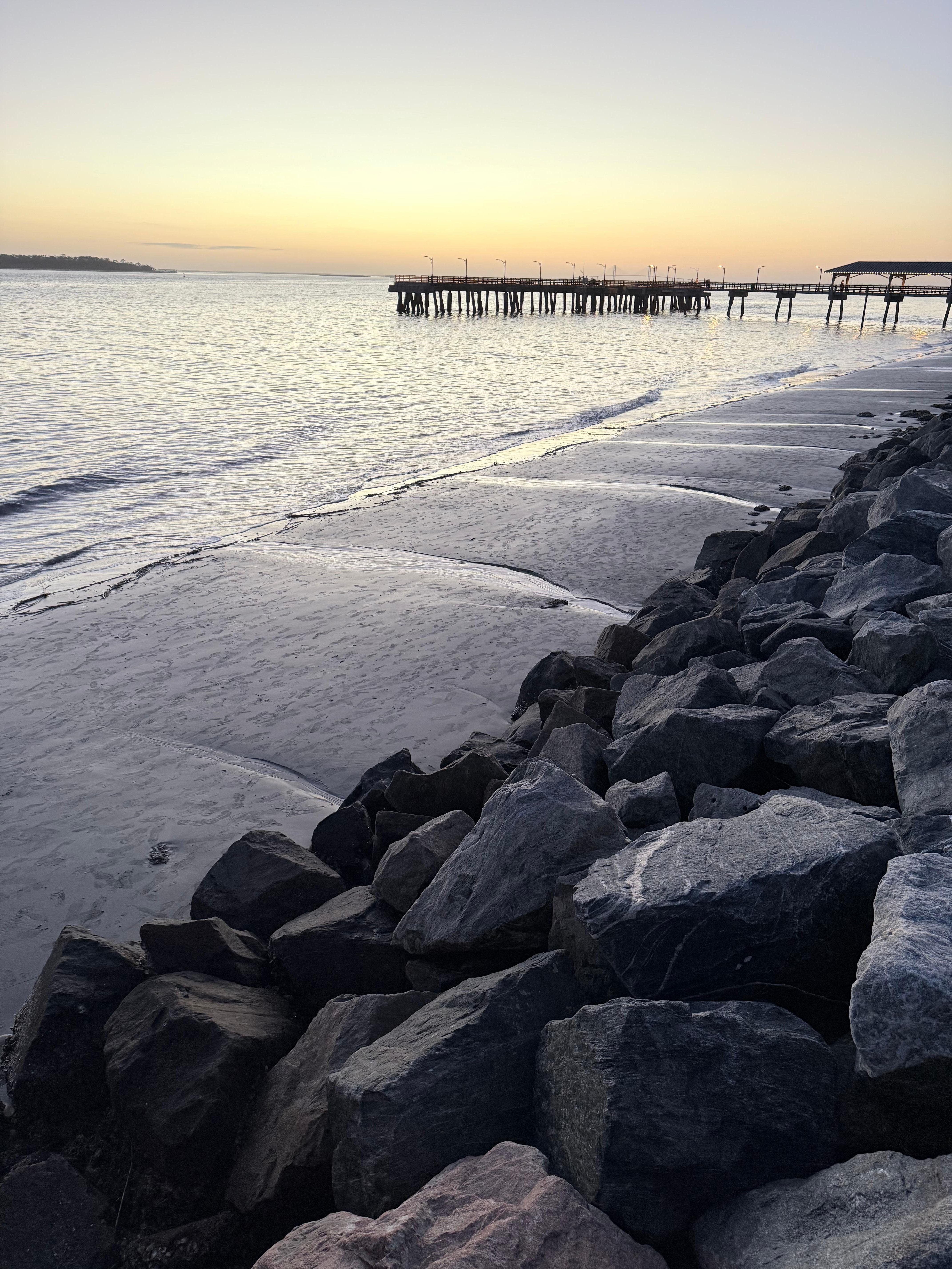 Gorgeous time of day at the ocean.