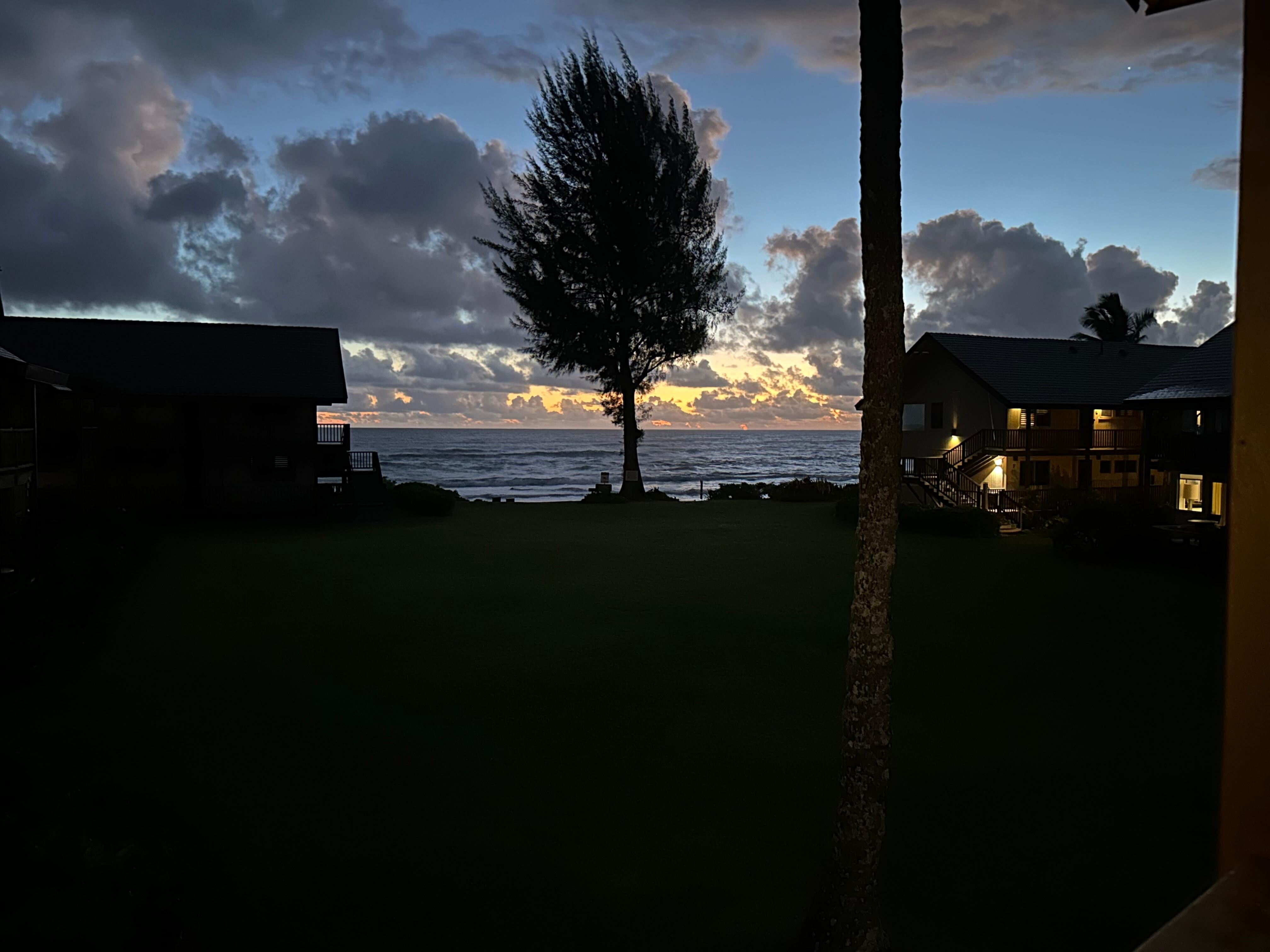 Sunrise view our first morning 