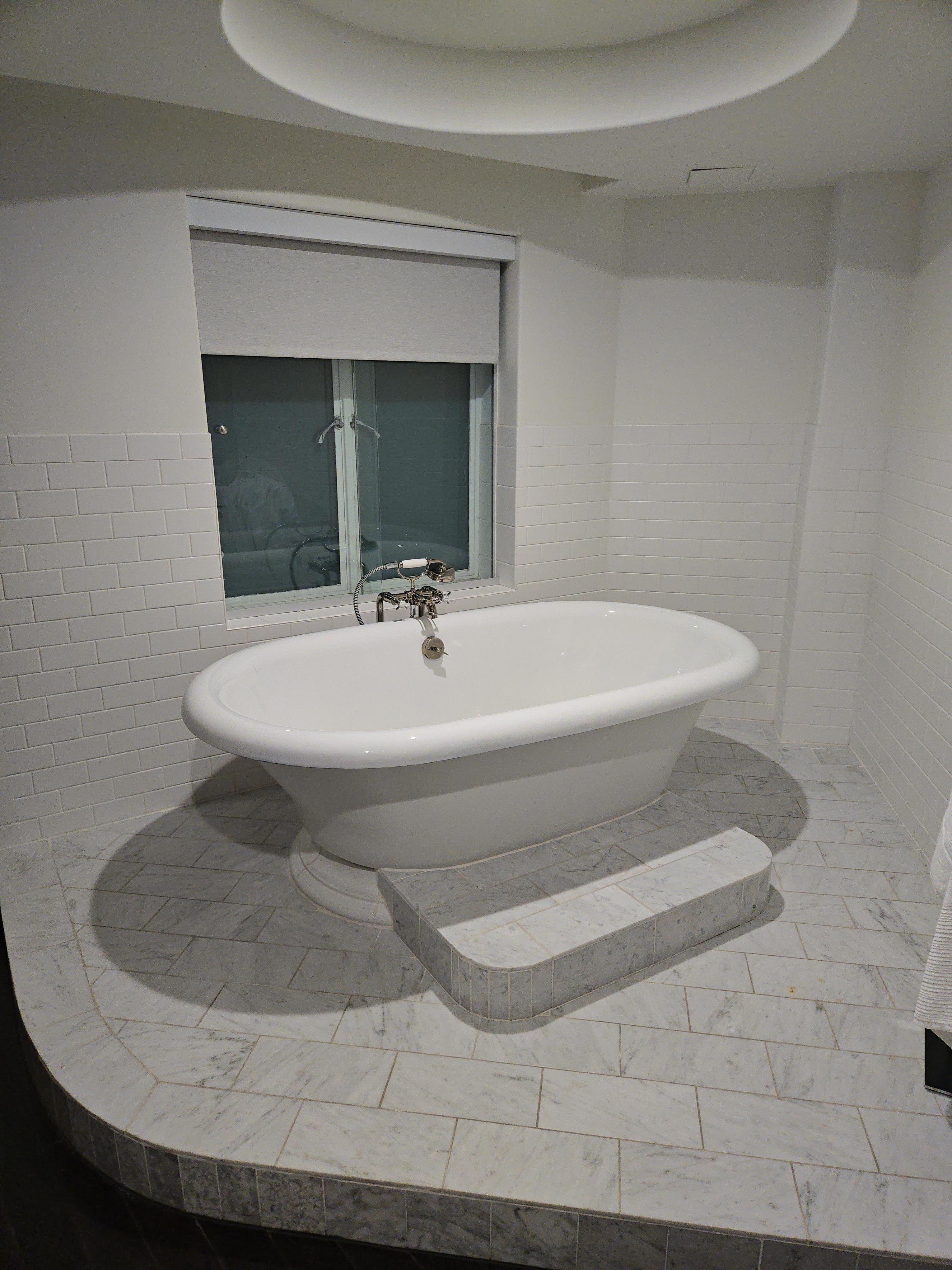 Huge tub in room