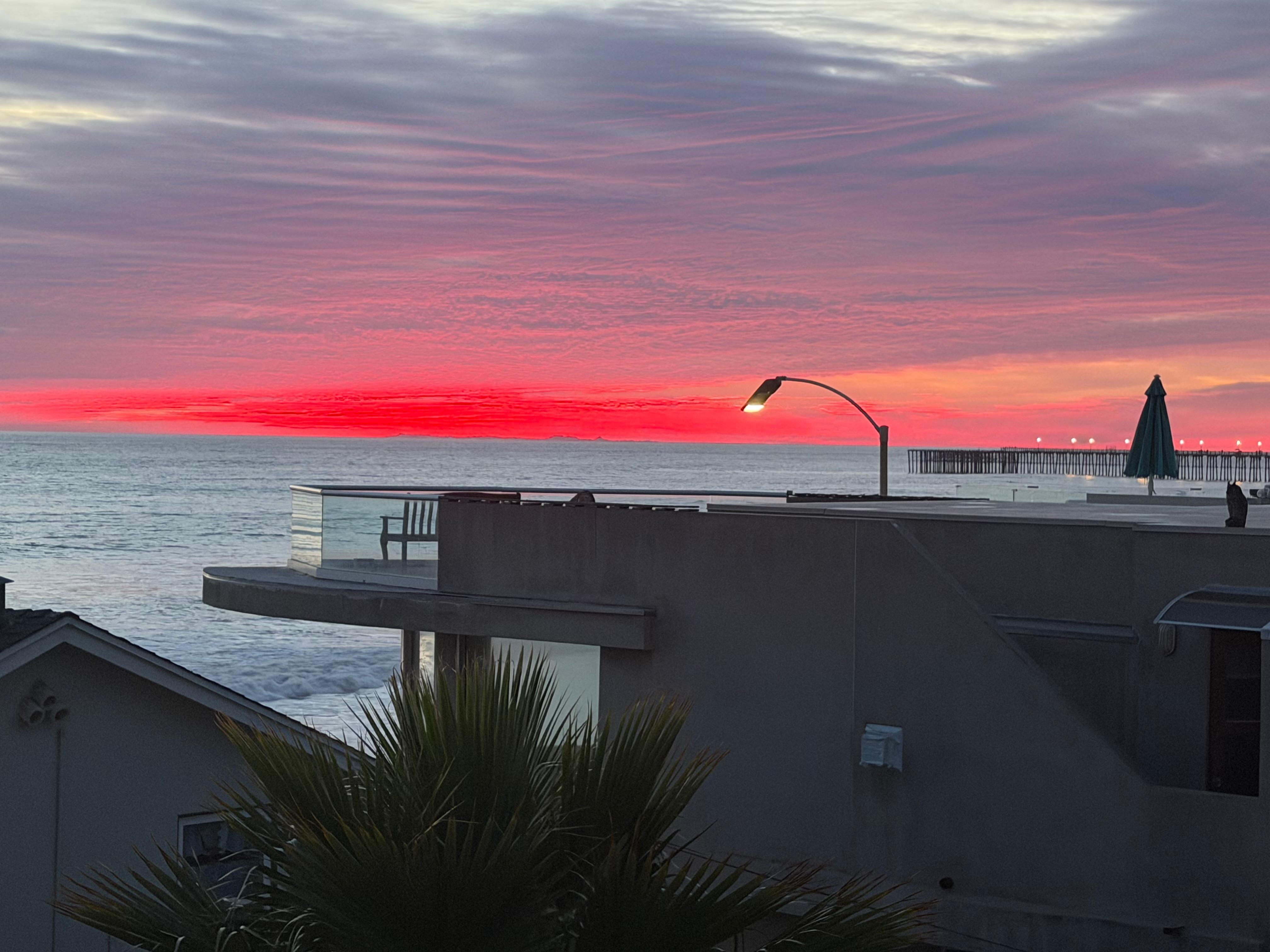 Sunset from the balcony. 