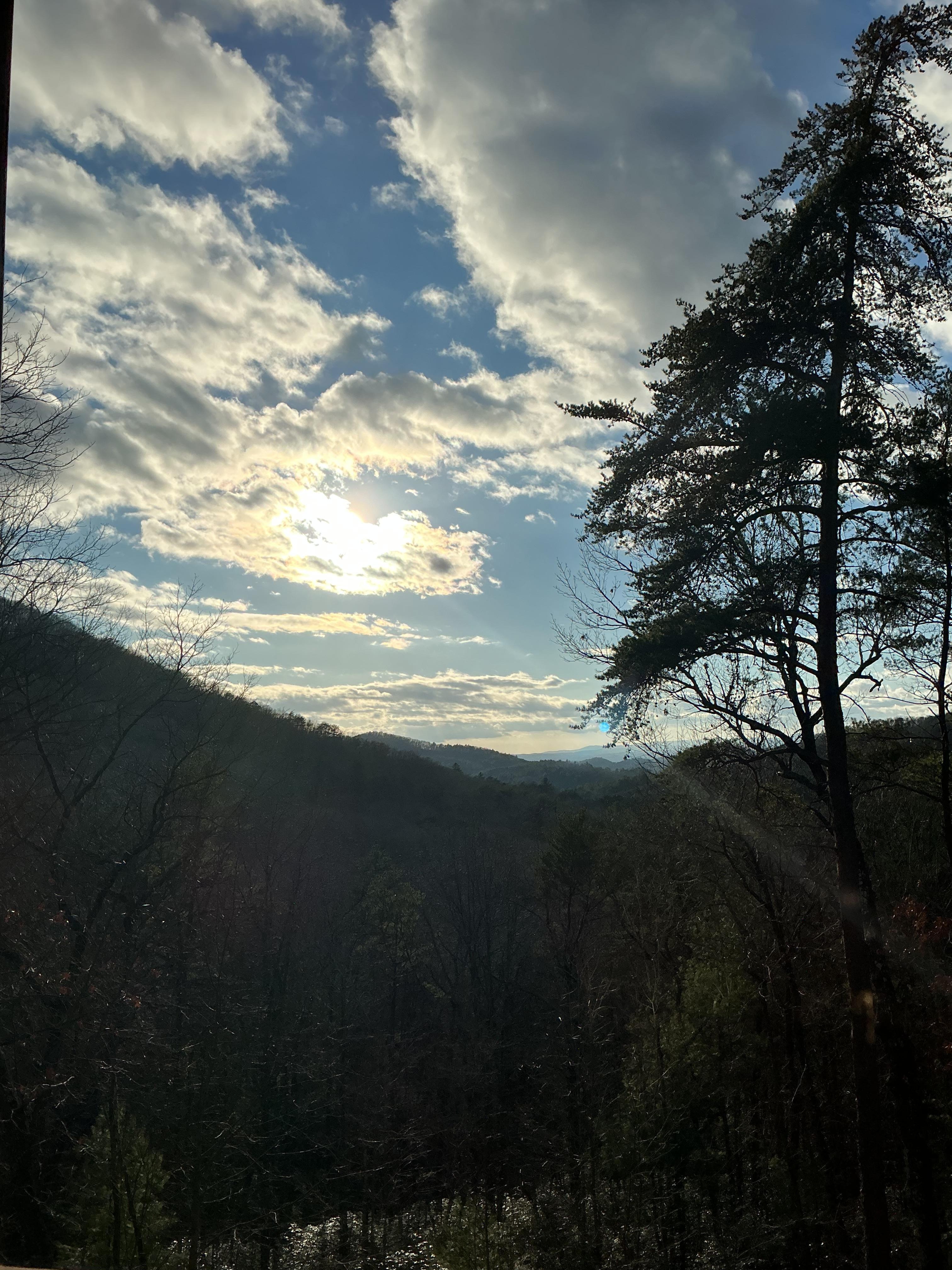 View from the porch deck. Sunset was gorgeous. 