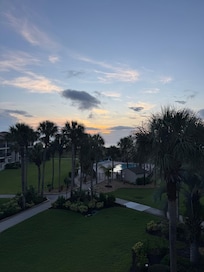 Sunrise from upper balcony.