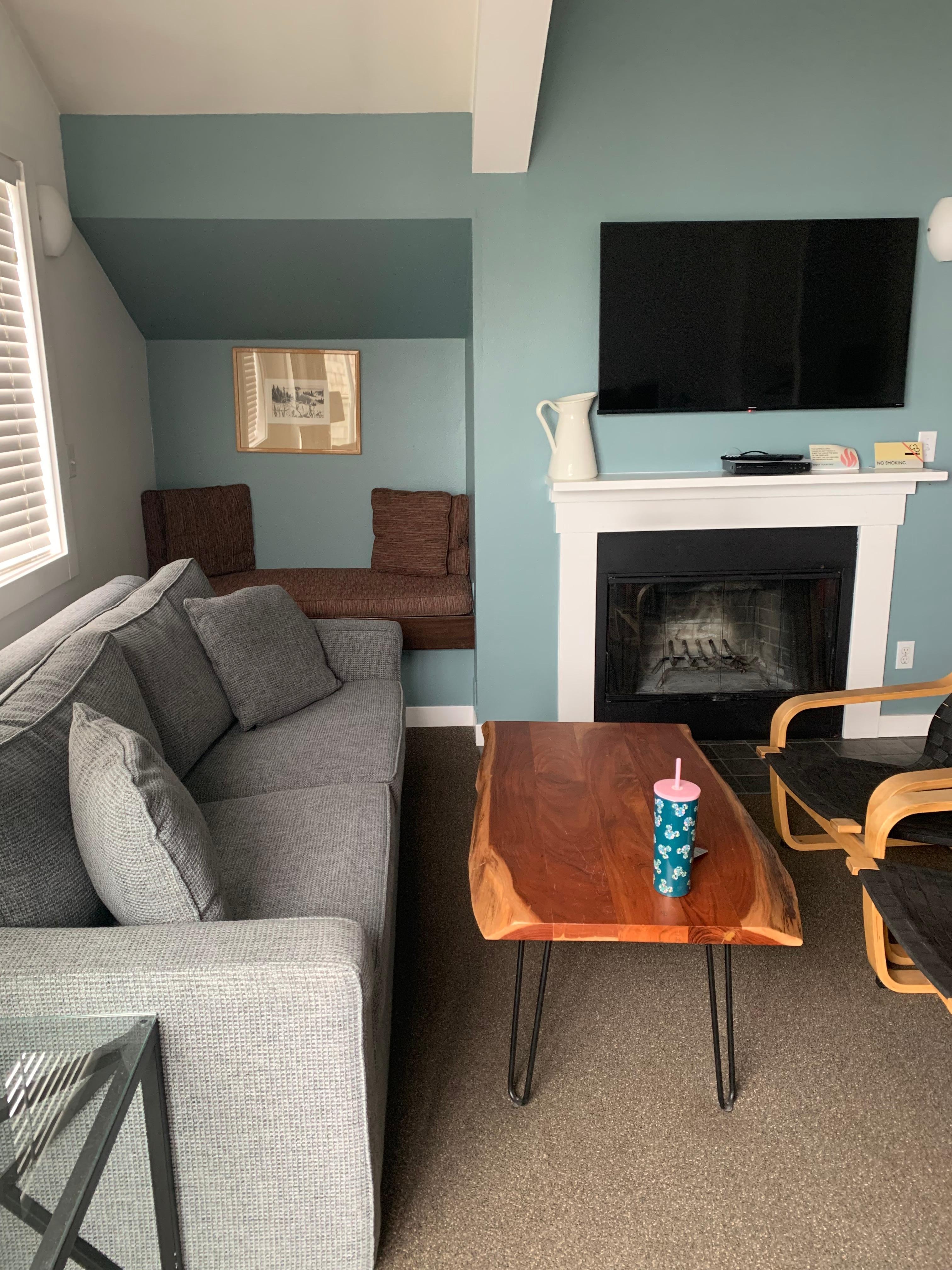 From
The balcony looking back in. I wanted this room for the fireplace and cozy nook. 