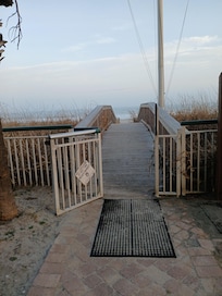 The passage from the hotel to the beach.