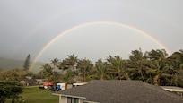 We had a double rainbow looking from the back porch!