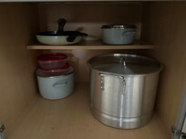 Unusual assortment of kitchen supplies