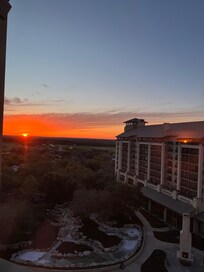 Beautiful sunrise from our room balcony.