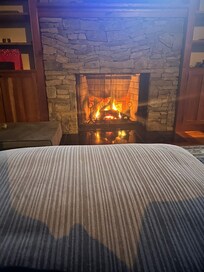 It was a little on the cold side and rainy so we were able to enjoy a fire inside.
