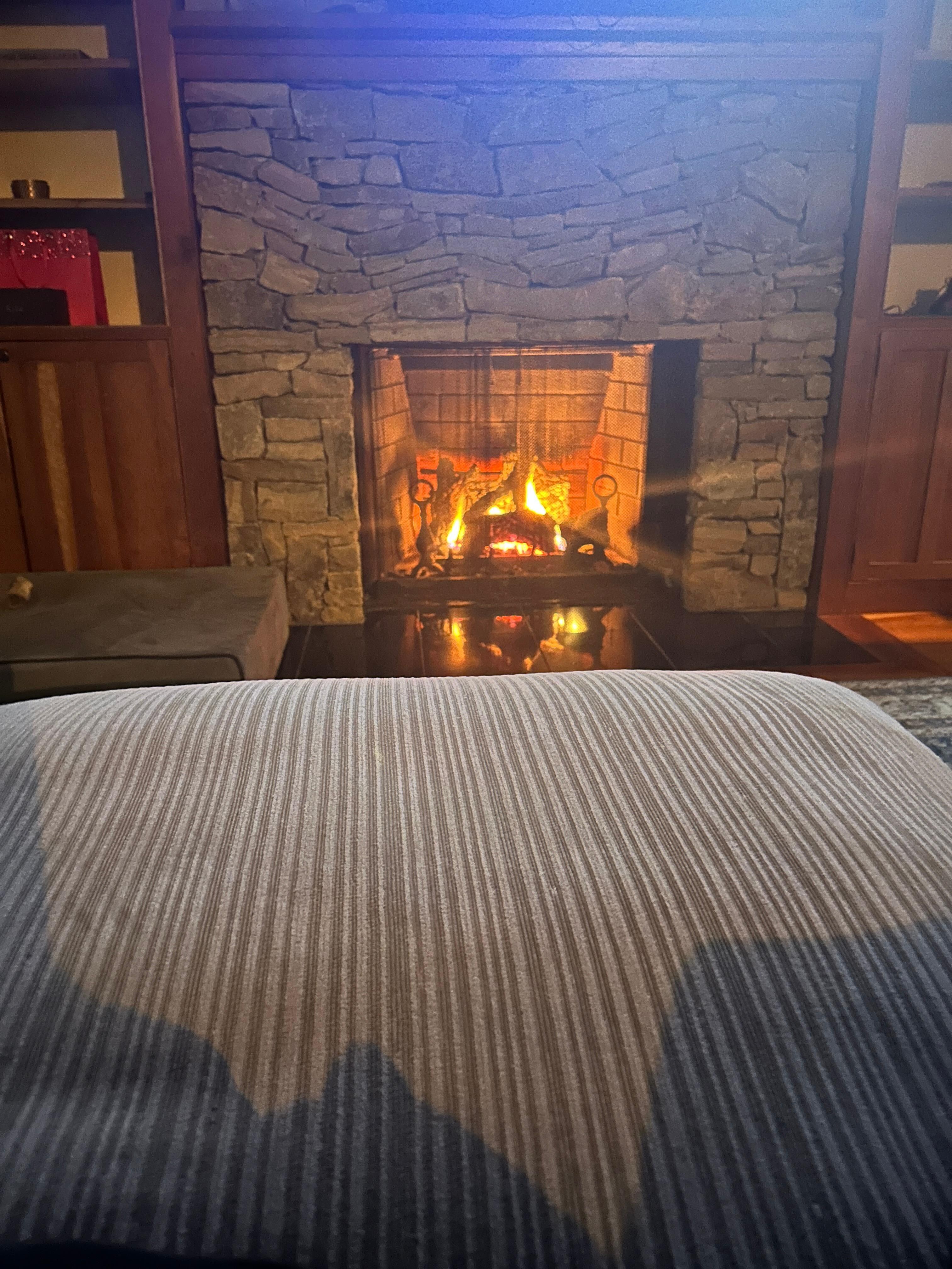 It was a little on the cold side and rainy so we were able to enjoy a fire inside.  